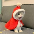 thumbnail image 2 of ﻿WBQ Cat Dog Christmas Outfit Pet Costume Cape, Santa Clothes Cloak with Xmas Hat, Soft and Cute Elk  Style Apparel for Puppy, 2 of 9