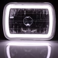 thumbnail image 5 of ModifyStreet 6000K H4-2 HID + Hi-Power White SMD 3D Tube H6014/H6052/H6054 7x6 Semi-Sealed Beam Headlights Conversion Kit - Chrome Crystal, 5 of 7