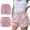 Pink, variant on Women's Casual Summer Denim Shorts Mid Waisted Stretchy Ripped Jean Shorts With Pockets Women's Shorts Set Summer Women's Shorts Dressy Twill Shorts Women Womens Short Sleeve Tops Women's Shorts with