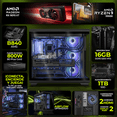 thumbnail image 3 of PC Gamer DXT GAMING AMD Radeon RX 9070 XT 16GB AMD Ryzen 9 9900X 16GB DDR5 SSD 1TB Sistema Liquido WIFI Black para gaming competitivo y streaming, 3 of 6