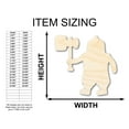 thumbnail image 2 of Unfinished Wood Dwarf Shape - Craft - up to 46" 18" / 1/8", 2 of 5