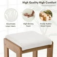 thumbnail image 5 of Guyou 27" Farmhouse Wooden Bar stools, Backless Saddle Counter Height Stools with Upholstered Cushion for Kitchen Island/Counter/Bar, Linen Beige(Set of 4), 5 of 7