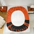 thumbnail image 5 of Feelyou Cincinnati Football City Bed Sheets, Rugby Sports King Sheets, Black Orange Sheet Set, Kids Teens Bedroom Decor, 5 of 7