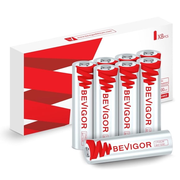 Pilas de litio AA 3000 mAh 1,5 V, paquete de 8, no recargables