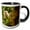 Black/White, variant on 3drose, Palo Verde Np, Costa Rica. White-faced Capuchin Monkey., 15oz Mug