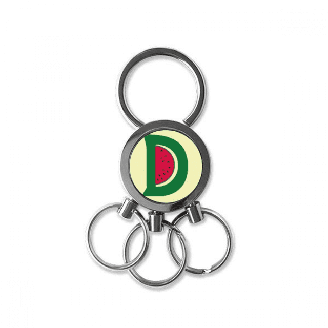 Porte-clés en Métal Acier Inoxydable Motif Mignon Pastèque fruit