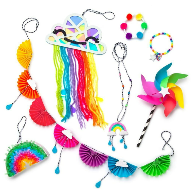 Bright Rainbow Pom Pom Garland Kit – Craftship
