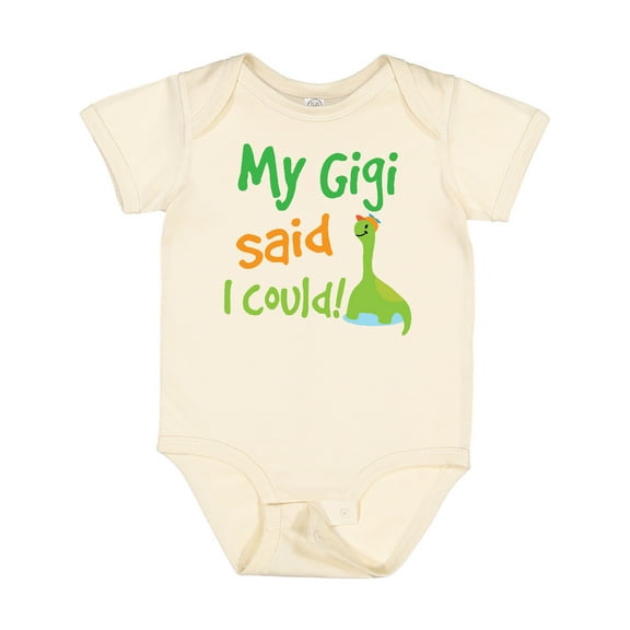 Inktastic My Gigi Said I Could Grandson Dinosaur Boys Baby Bodysuit