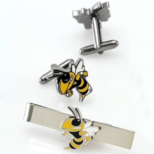 Men's Georgia Tech Yellow Jackets Cufflink/Tie Bar Set