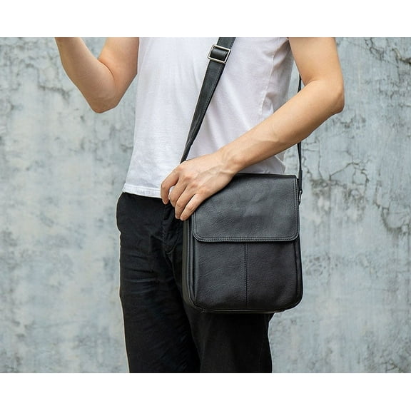 Men's leather shoulder bag Casual crossbody bag Men's shoulder bag Waterproof durable stylish shoulder bag