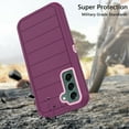 thumbnail image 6 of Compatible with Samsung Galaxy S22 Plus S22+ 5G Phone Case Hybrid Rugged Shockproof Hard Protective Drop Proof Full Body Heavy Duty Mobile Cell Cover for S22+5G S22plus 22S + S 22+ Women Men Purple, 6 of 7