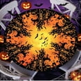 thumbnail image 3 of Halloween Clearance Tablecloth Round Pumpkin Table Cloths Ghost Table Cloth Castle Witch Circle Tablecloth for Dining Halloween Decorations Scary Night Bat Fall Autumn Buffalo Plaid, 3 of 6