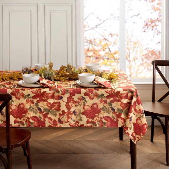 Elrene Home Fashions Harvest Festival Fall Printed Tablecloth, Multi, 52" x 70"