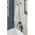 thumbnail image 2 of Amerock Highland Ridge Matte Black Single Prong Robe Hook, 2 of 9