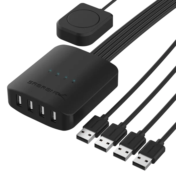 Conmutador Switch USB SABRENT USB-USS4 4 puertos periféricos SABRENT NA