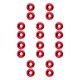 thumbnail image 2 of Yuarrent Paquete de 2 tornillos de manivela antioxidantes M18 Color sólido desmontable montaña ciclo perno componente accesorios reemplazo Rojo 10piezas, 2 of 6