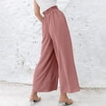 thumbnail image 4 of Sngxgn Pants for Women High Waisted Pants Drawstring Elastic Casual Pants Work(Pink,XXL), 4 of 9