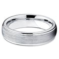 thumbnail image 2 of Tungsten Wedding Band 6mm Tungsten Silver Tungsten Ring Brushed Dome Men & Women Comfort Fit, 2 of 3