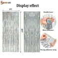 thumbnail image 3 of Spencer Shiny Party Metallic Foil Curtain, 3936" x 984" (2 Panels), 3 of 7