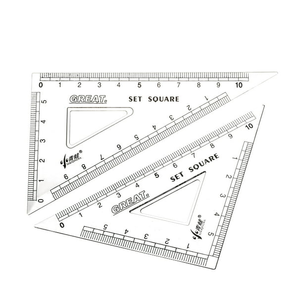 Triangle Ruler Set Math Set Triangular Scale 30/60 and 45/90 Degrees 4