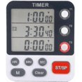 thumbnail image 2 of Triple Channel Kitchen Timer with Large LCD Display, Loud Alarm, Flashing Light, Count Up/Down Function for Cooking, 2 of 5