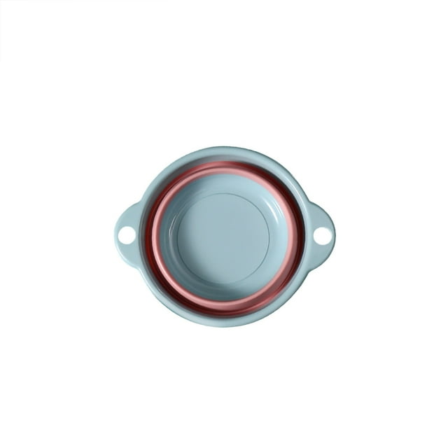 Lavabo Petit Pliable Design Pliable Portable Durable Matériau PP TPR Brillant Résistant à l'Usure Bassine de Lavage Bleu