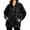 01-Black2903, variant on Womens Snap Button Collared Pullover Sweatshirt Oversized Long Sleeve Casual Tunic Top
