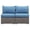 Blue, variant on Superjoe 2 Pcs Patio Sectional Sofa Set Outdoor Aramless Sofa and Table,Gray