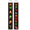 thumbnail image 1 of 1 Pair Halloween Porch Sign Creative Porch Banner Hanging Banner for Home Decor, 1 of 9