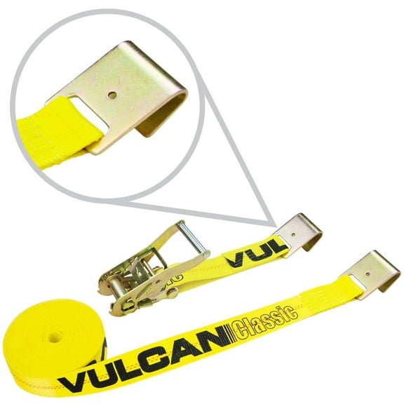 Ratchet Strap w/ Flat Hooks - 2" x 80'