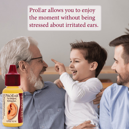 ProEar by MiraCell Natural Relief Ear Drops for Dry, Itchy and Clogged Ears 0.5oz