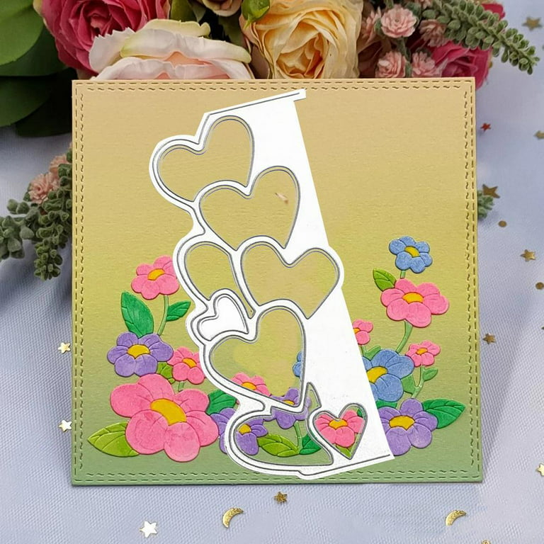 Heart Die Cuts for Card Making Hollow Hearts Frame Metal Cutting Dies  Stencils Embossing Template for Scrapbooking DIY Album Craft Decorations  Y4C1 