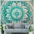 thumbnail image 4 of Creowell  Green Ombre Mandala Tapestry Wall Hanging,Indian Beach Throw Blanket Hippie Tapestries,Boho Decor,Meditation Yoga Mat Rugs 40x30inch, 4 of 6