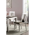 thumbnail image 3 of Weathered White Chairs / Family Dining Room / Solid Wood Comfort Set, 3 of 3