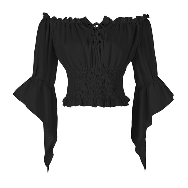 Blusa Mingyuezai Renaissance Peasant con hombros descubiertos 2XL para mujer