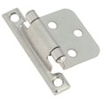 thumbnail image 1 of Semi-Concealed Self-Closing Cabinet Hinges - Brushed Nickel, 2 Pack, 1 of 1