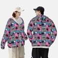 thumbnail image 5 of Logiee Hawaii Palms Print Men's Women Light Jacket Full Zip Sun Protection Hoodie Long Sleeve Sun Shirts for Men Hiking Fishing Zip Pockets-Medium, 5 of 8