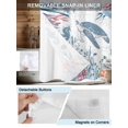 thumbnail image 5 of No Hook Shower Curtain with Snap-in Liner, Coastal Turtle Waterproof Fabric Bathroom Curtains, Summer Beach Nautical Ocean Coral Seahorse Bath Curtains & Mesh Top Window 72"x78" Long, 5 of 9