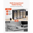 thumbnail image 2 of VEVOR Literature Organizer, 36 Compartments Office Mailbox with Detachable Shelves, Wooden Mailbox Sorter with Particle Board, Countertop Office Home Storage Organizer for File, Document, Paper, Black, 2 of 9
