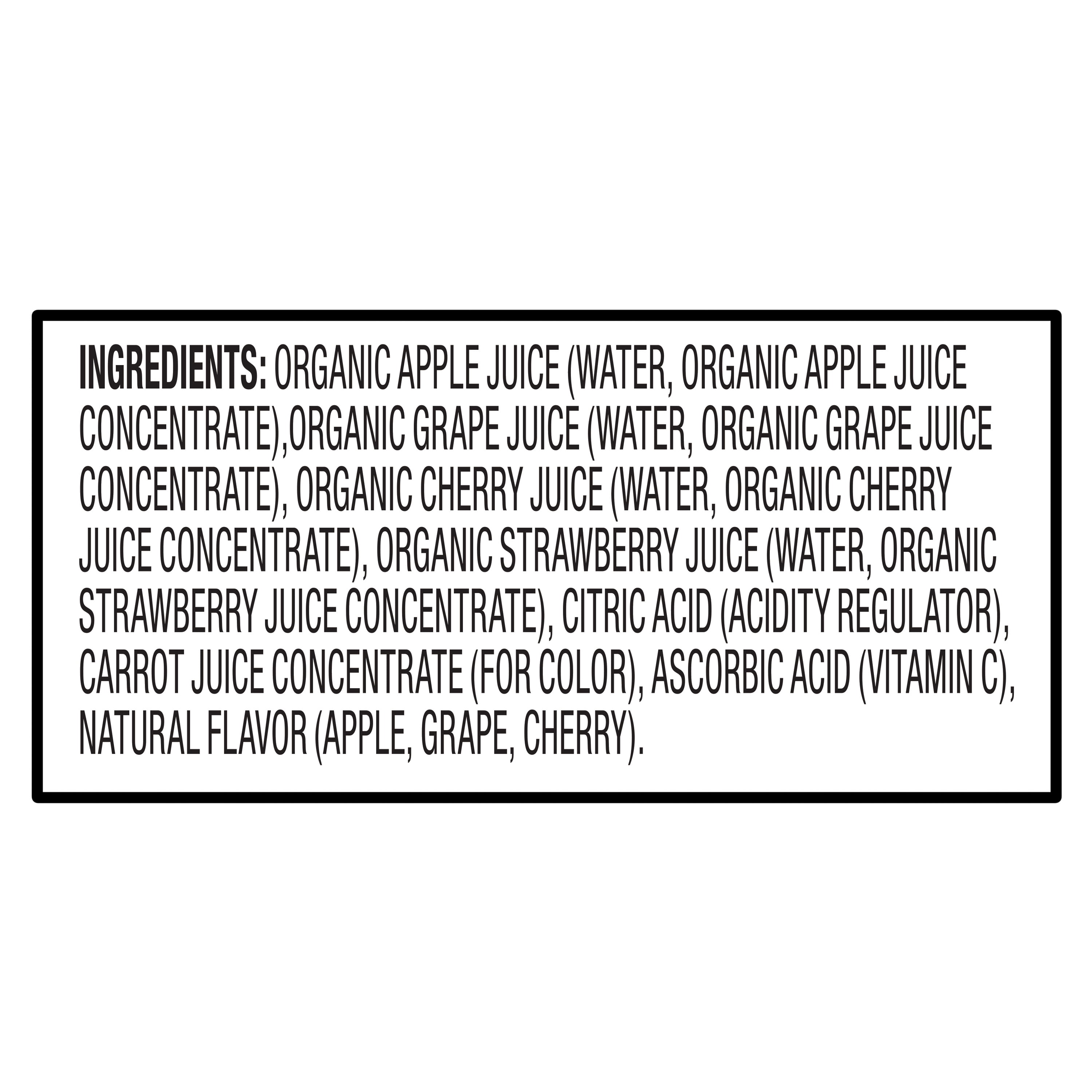 (5 pack) bettergoods Organic 42% Fruit Punch Drink, 6.75 fl oz, 8 Count