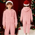thumbnail image 5 of XAOFW Kids Romper Jumpsuit Boys Hooded Long Sleeve Winter Warm Plush Outfit Toddler Playwear Zip Solid Color Soft Cozy Casual Daily Wear Onesie, 5 of 8