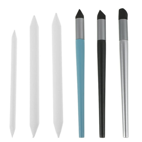 Juego de 6 esponjas para mezclar pasteles al óleo y difumino, cabezal suave portátil para transiciones, bocetos, dibujos y pintura, suministros de arte para artistas.