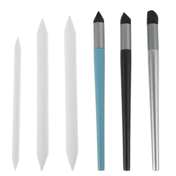 Juego de 6 esponjas para mezclar pasteles al óleo y difumino, cabezal suave portátil para transiciones, bocetos, dibujos y pintura, suministros de arte para artistas.