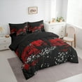 thumbnail image 3 of Manfei 3D Red Rose Bedding Comforter Set 7-Piece, Flower Floral King Bedding Sets, Romantic Couple Valentines Day Reversible Bed Sheets, Super Cozy Room Decor, 3 of 7