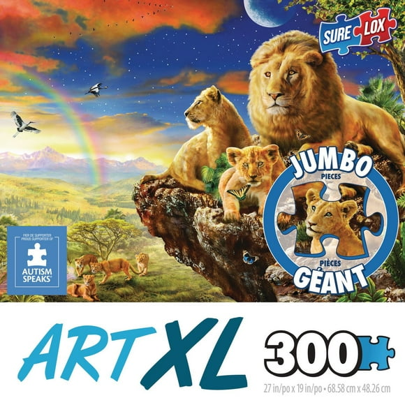 Sure-Lox 300 Piece Art XL Lion Rock Puzzle