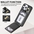 thumbnail image 5 of Mantto Crossbody Wallet Case for iPhone 15 Pro Max with Lanyard + Wrist Strap, Premium PU Leather Ring Holder Kickstand Card Slots Shockproof Phone Cover for iPhone 15 Pro Max 6.7" - Black, 5 of 9