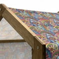 thumbnail image 4 of Floral Pet House, Hippie Style Abstract Blooms with Aztec Tribal Antique Geometric Pattern Trippy Boho, Outdoor & Indoor Portable Dog Kennel with Pillow and Cover, 5 Sizes, Multicolor, by Ambesonne, 4 of 4