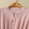 thumbnail image 5 of Blczomt Fashion Women's Dresses Casual 3/4 Sleeve Pink Plain A Line Vintage Soft Crew Neck Dresses, 5 of 8