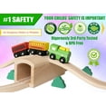 thumbnail image 5 of Wooden Train Track Over & Under Tunnel Bridge - Easy-Connect Overpass Railway - Compatible with Thomas, BRIO, Melissa & Doug, KidKraft | Best Accessories and Scenery Toys for Boys/ Girls, 5 of 8