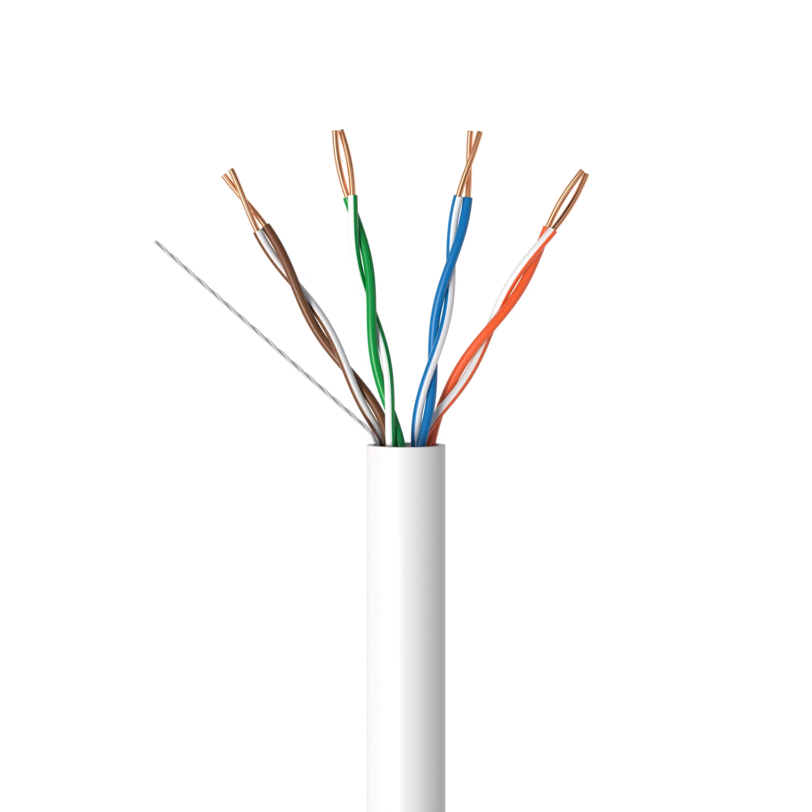 Cat5e Ethernet Cable 1000ft Bulk Pull Box, Solid 24AWG UTP LAN Network Wire, Copper Clad Aluminum (CCA), White, Cables Direct Online